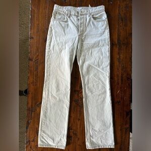 ZARA practically white, Super Light Blue wash  Straight Leg Jeans size 6 button